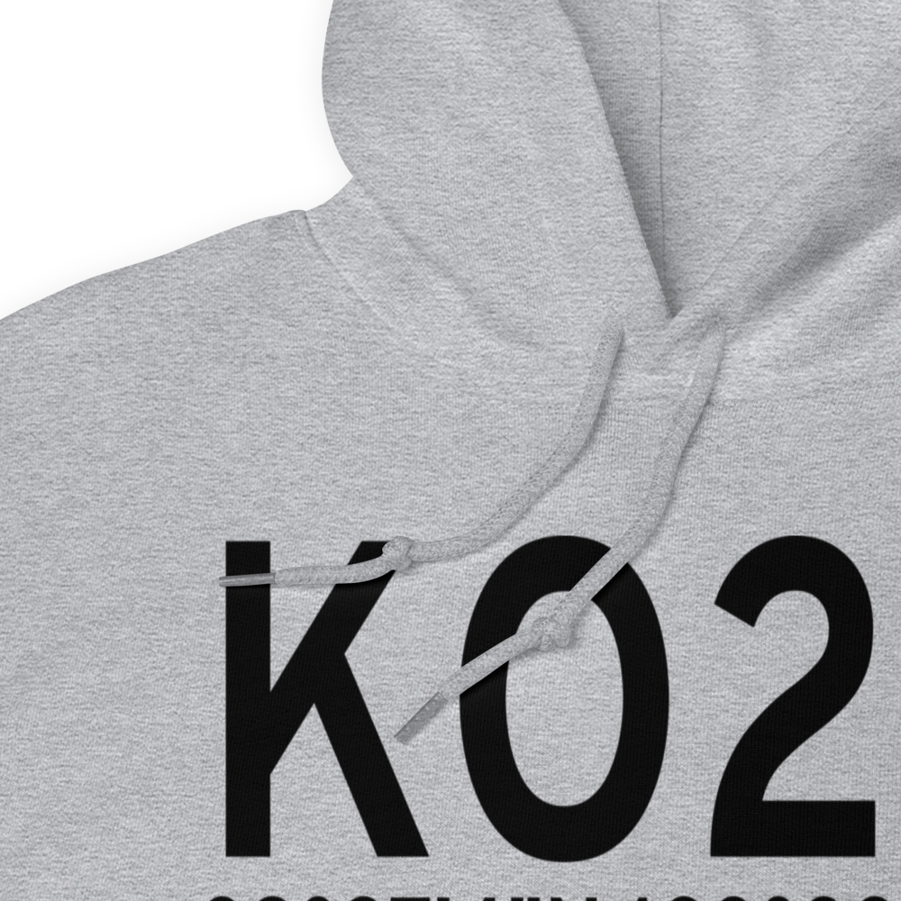 Ells Field Willits Municipal Airport (KO28) ICAO Hoodie Sweatshirt 