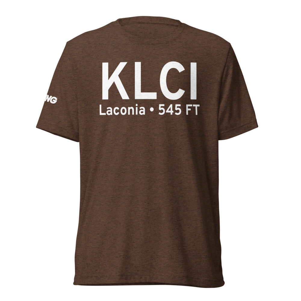 Laconia Municipal Airport (KLCI) ICAO Tri-blend T-Shirt 