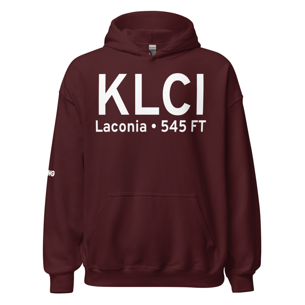 Laconia Municipal Airport (KLCI) ICAO Hoodie Sweatshirt 