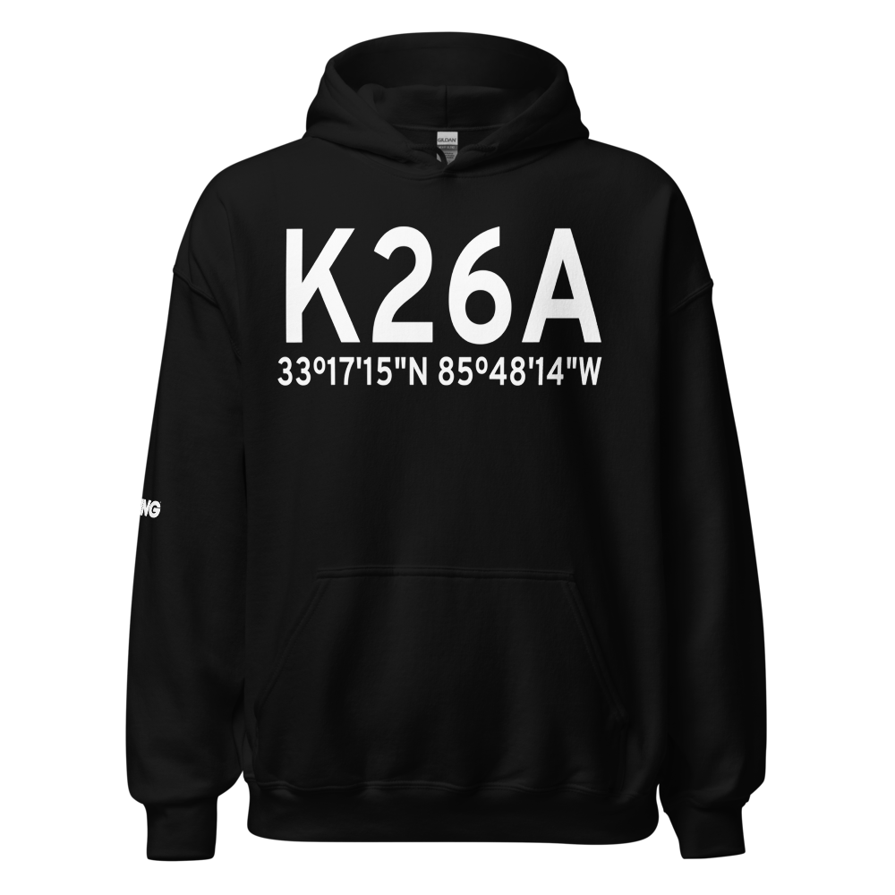 Ashland/Lineville Airport (K26A) ICAO Hoodie Sweatshirt 