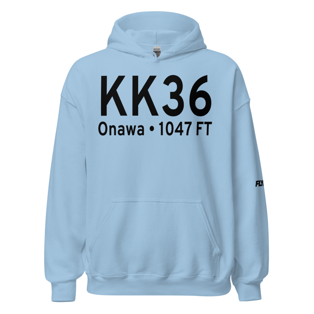 Onawa Municipal Airport (KK36) ICAO Hoodie Sweatshirt 