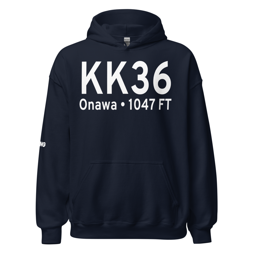 Onawa Municipal Airport (KK36) ICAO Hoodie Sweatshirt 