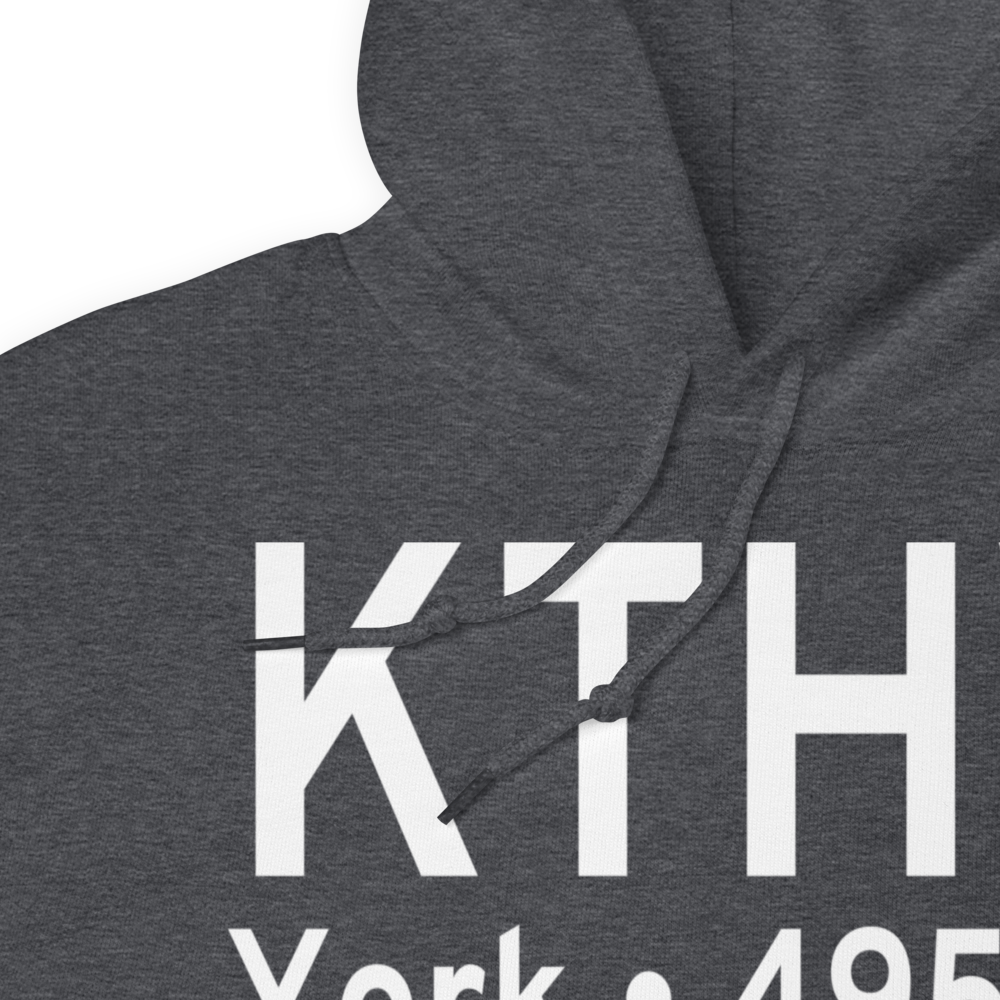 York Airport (KTHV) ICAO Hoodie Sweatshirt 