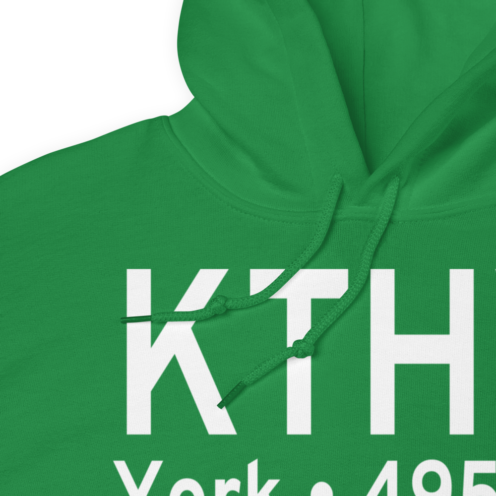 York Airport (KTHV) ICAO Hoodie Sweatshirt 