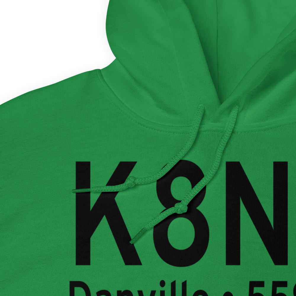 Danville Airport (K8N8) ICAO Hoodie Sweatshirt 