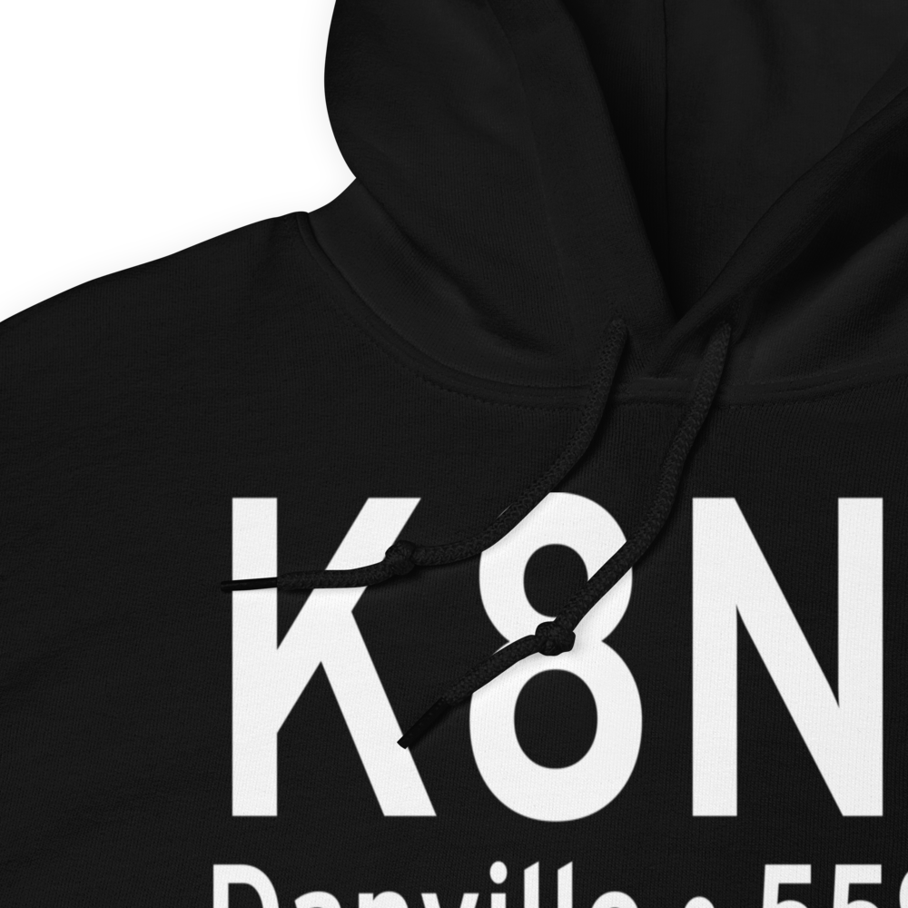 Danville Airport (K8N8) ICAO Hoodie Sweatshirt 