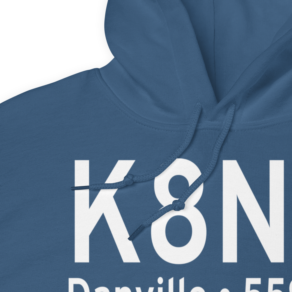 Danville Airport (K8N8) ICAO Hoodie Sweatshirt 