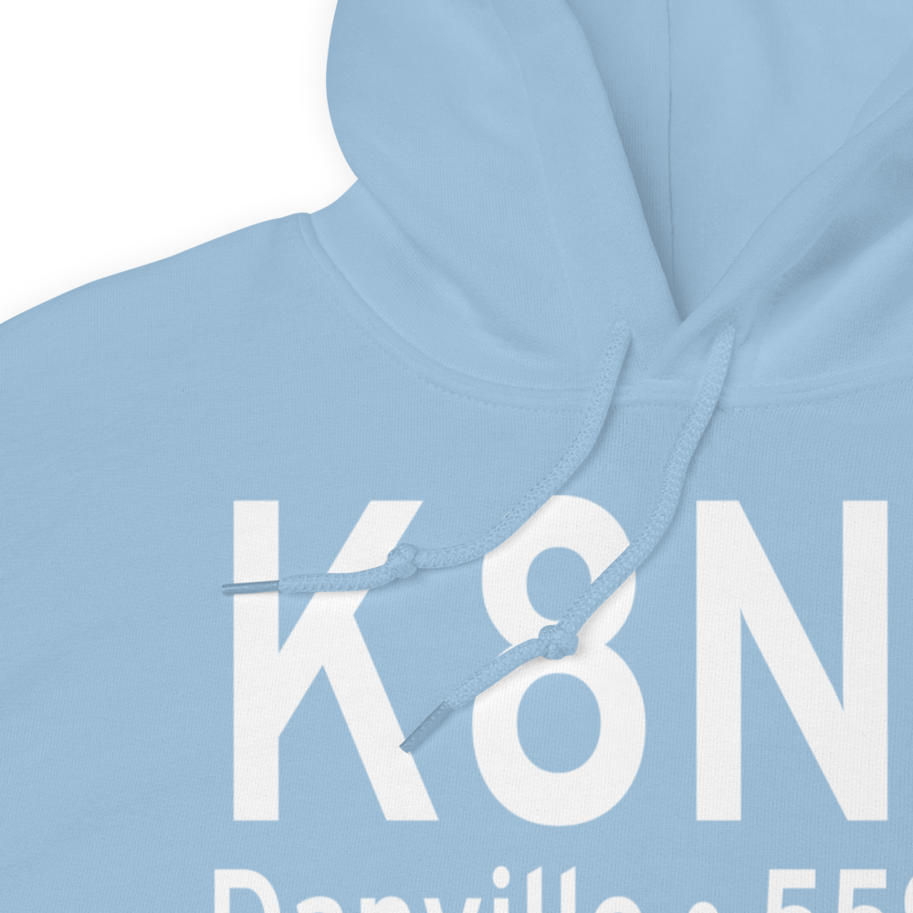 Danville Airport (K8N8) ICAO Hoodie Sweatshirt 