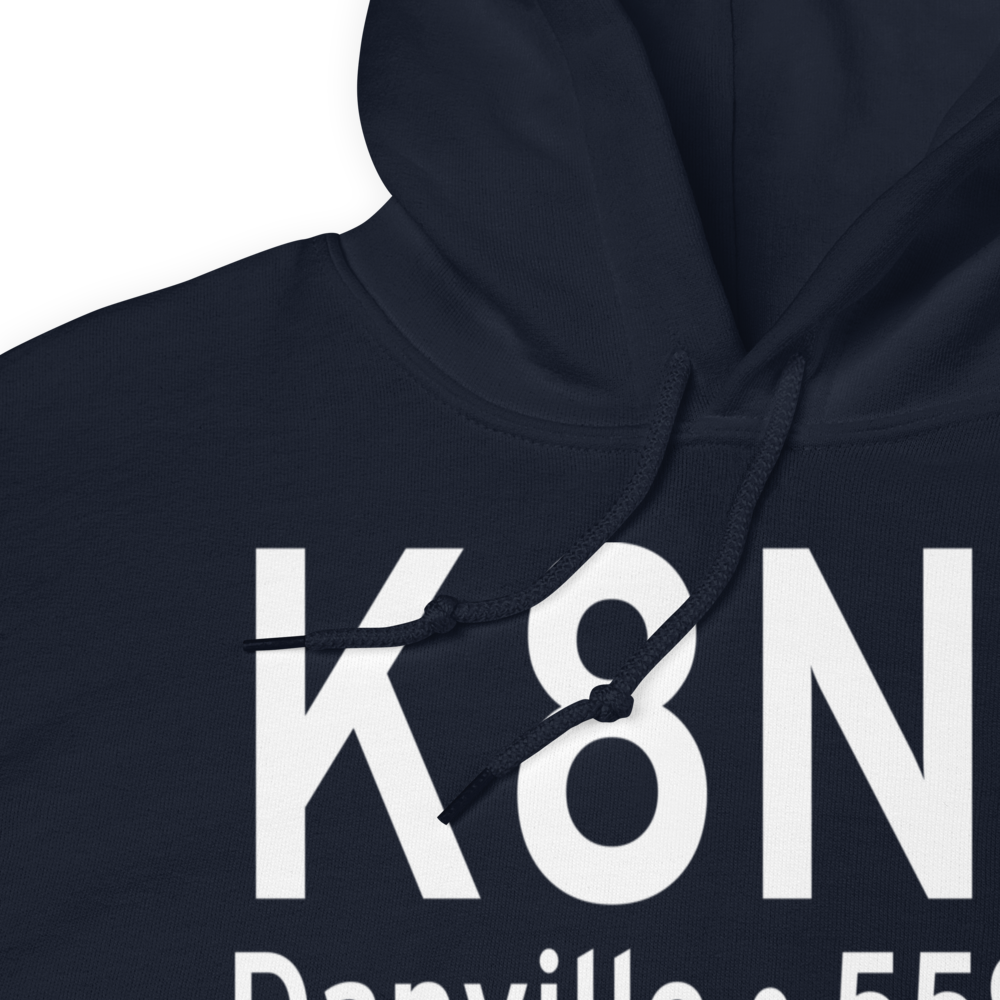 Danville Airport (K8N8) ICAO Hoodie Sweatshirt 