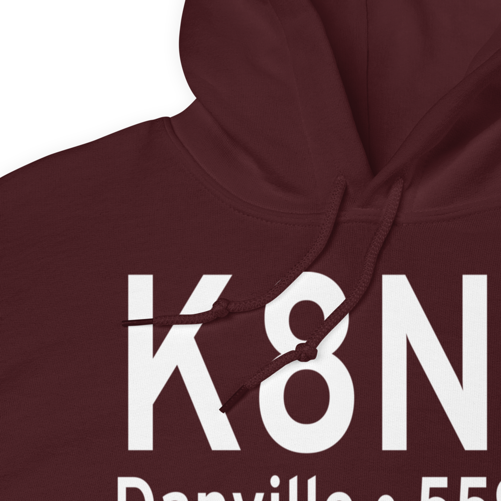 Danville Airport (K8N8) ICAO Hoodie Sweatshirt 
