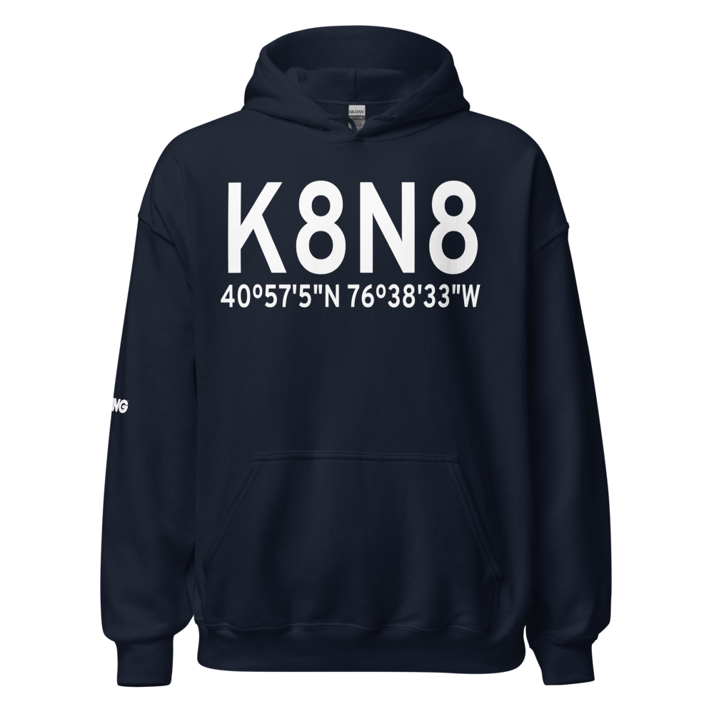 Danville Airport (K8N8) ICAO Hoodie Sweatshirt 