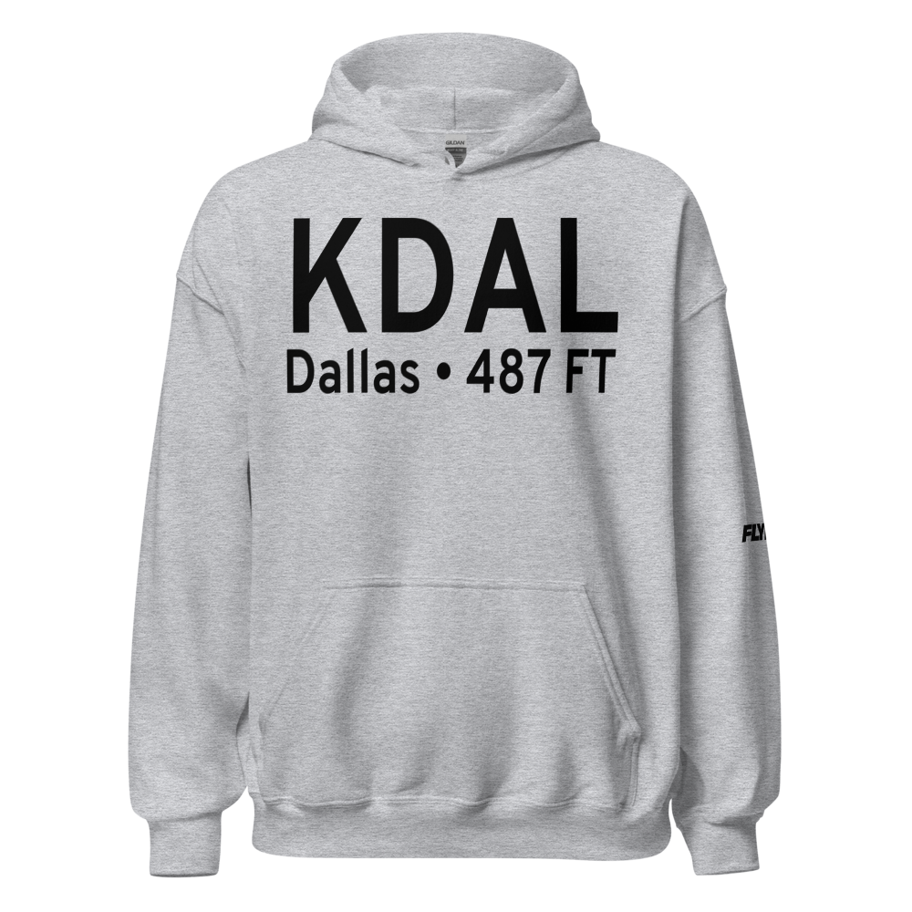 Dallas Love Field (KDAL) ICAO Hoodie Sweatshirt 