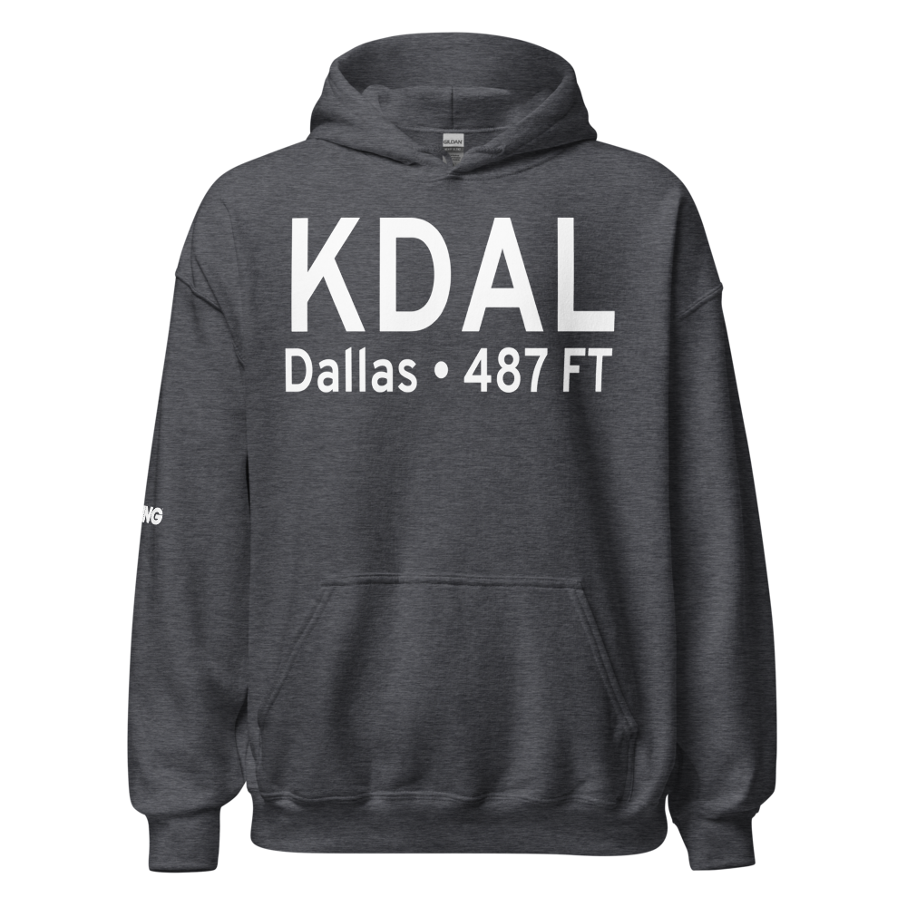Dallas Love Field (KDAL) ICAO Hoodie Sweatshirt 