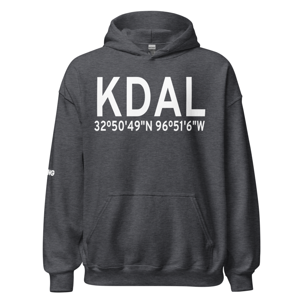 Dallas Love Field (KDAL) ICAO Hoodie Sweatshirt 