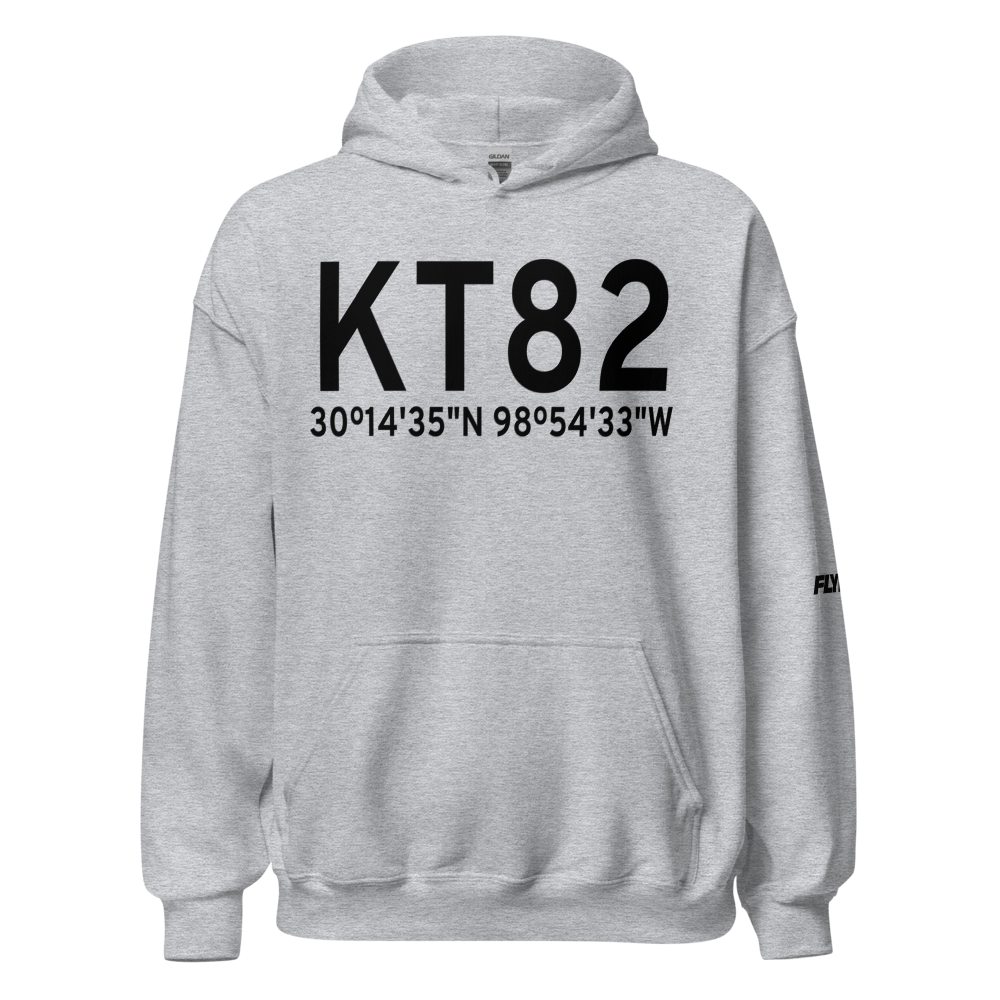 Gillespie County Airport (KT82) ICAO Hoodie Sweatshirt 