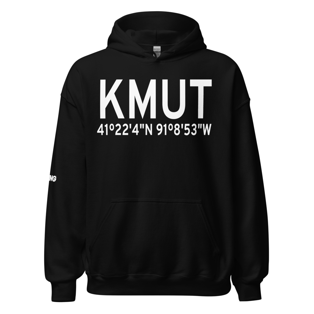 Muscatine Municipal Airport (KMUT) ICAO Hoodie Sweatshirt 