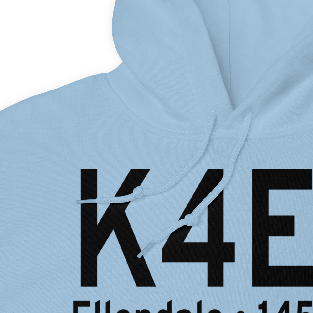 Ellendale Municipal Airport (K4E7) ICAO Hoodie Sweatshirt 