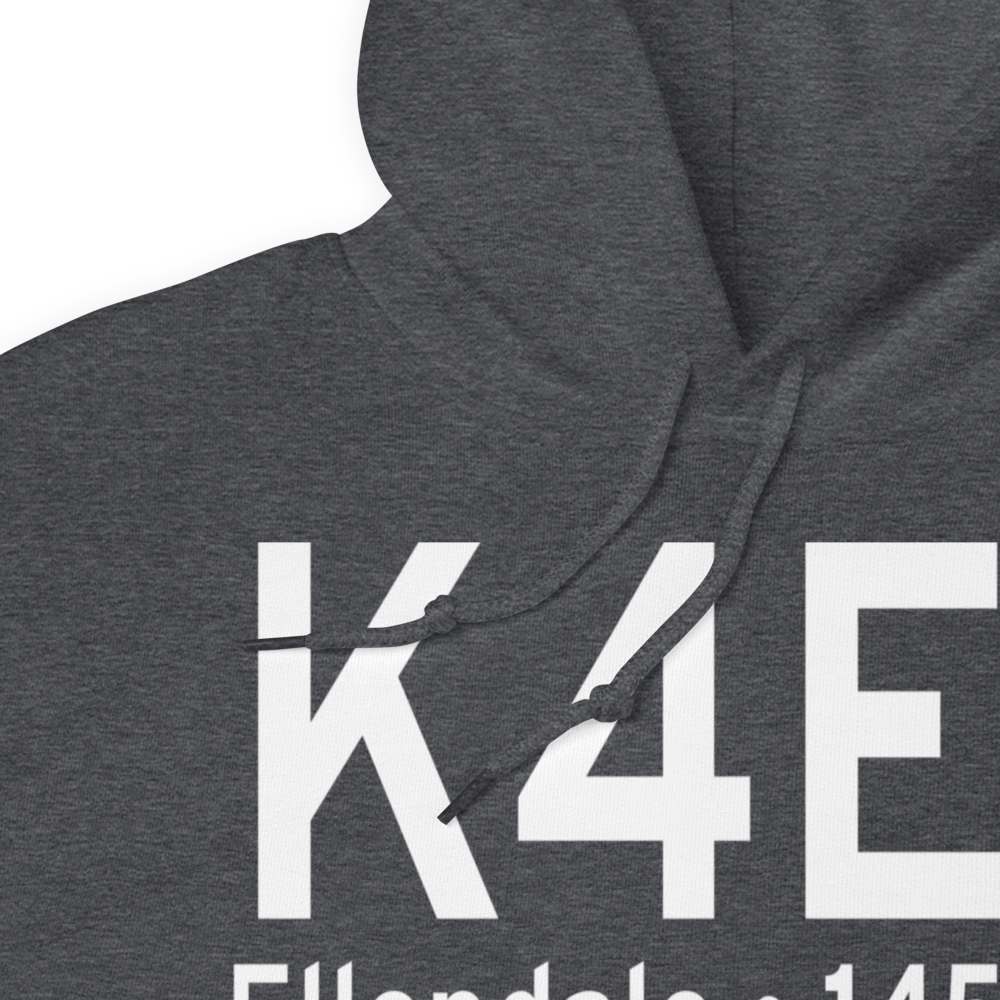 Ellendale Municipal Airport (K4E7) ICAO Hoodie Sweatshirt 