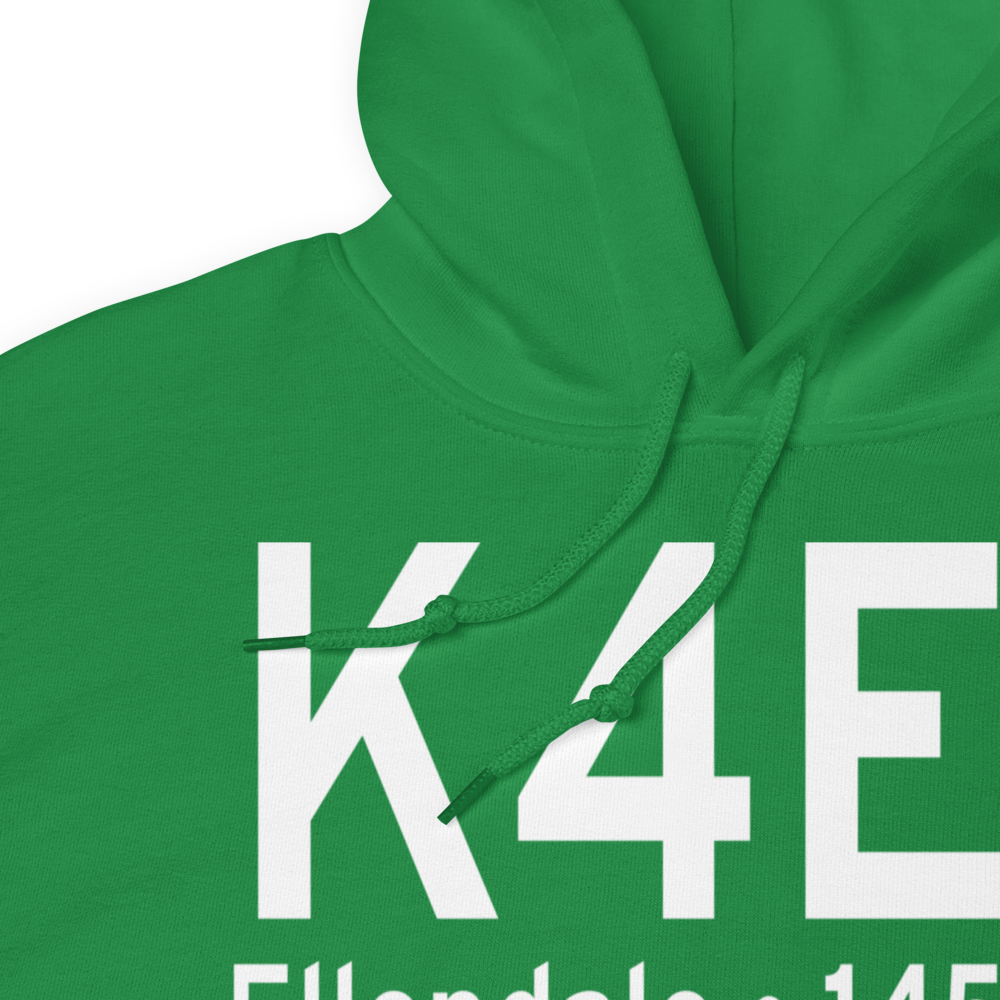 Ellendale Municipal Airport (K4E7) ICAO Hoodie Sweatshirt 
