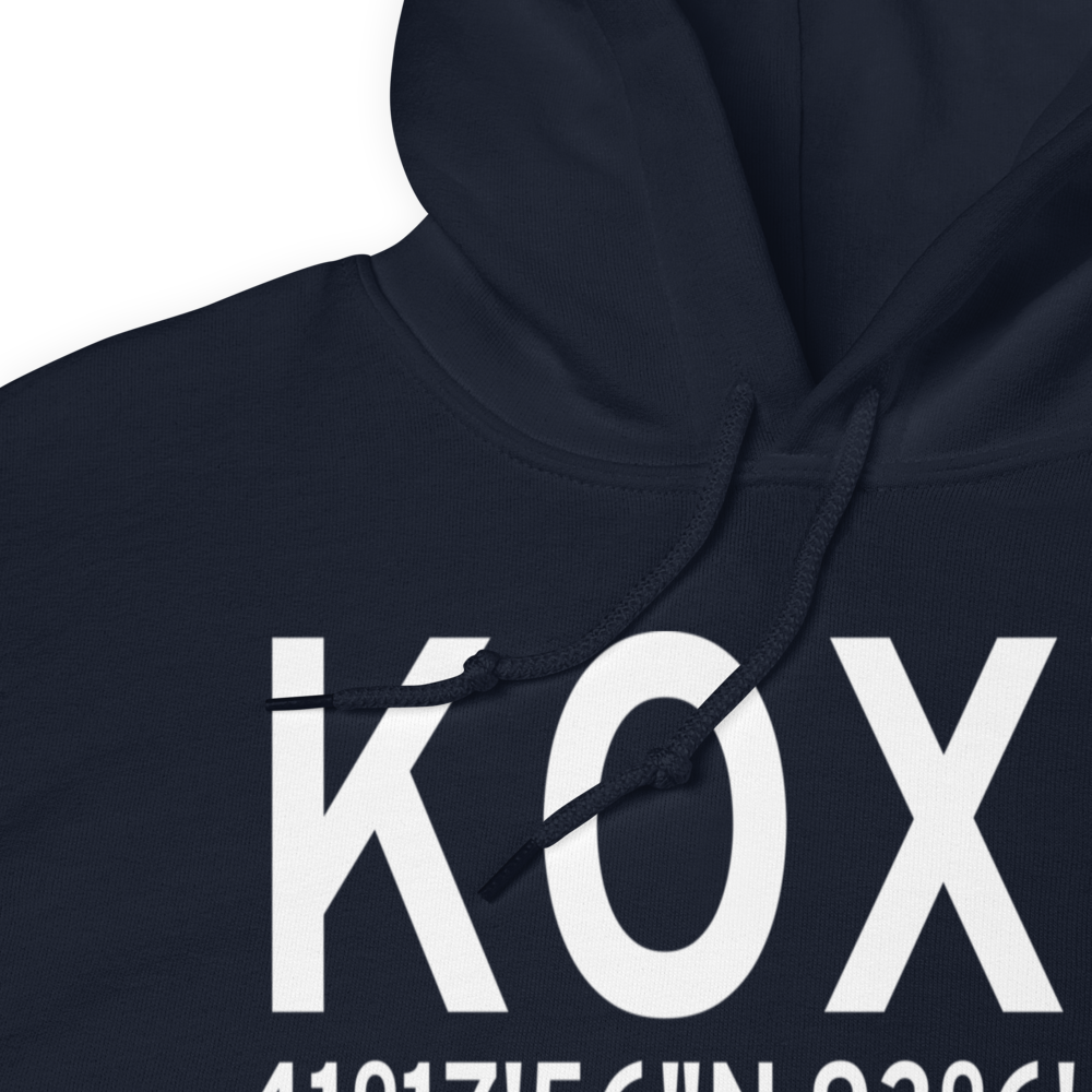 Knoxville Municipal Airport (KOXV) ICAO Hoodie Sweatshirt 