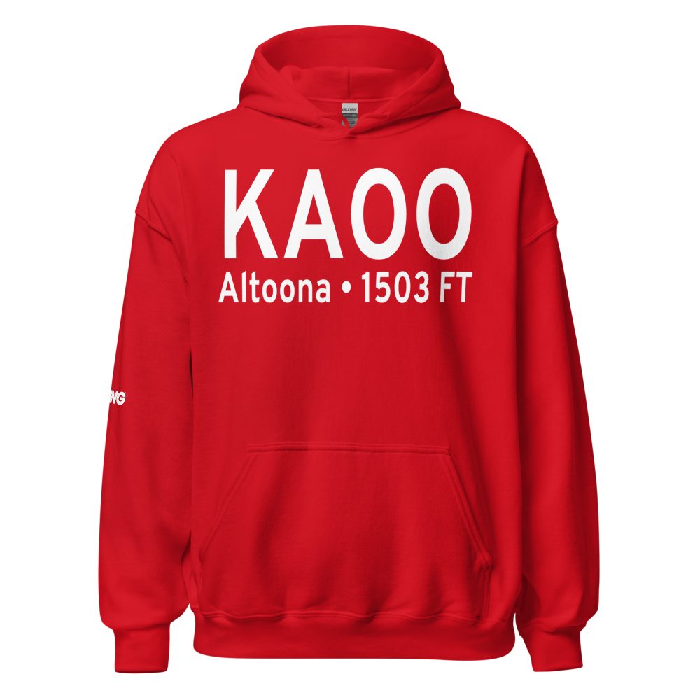 Altoona Blair County Airport (KAOO) ICAO Hoodie Sweatshirt 