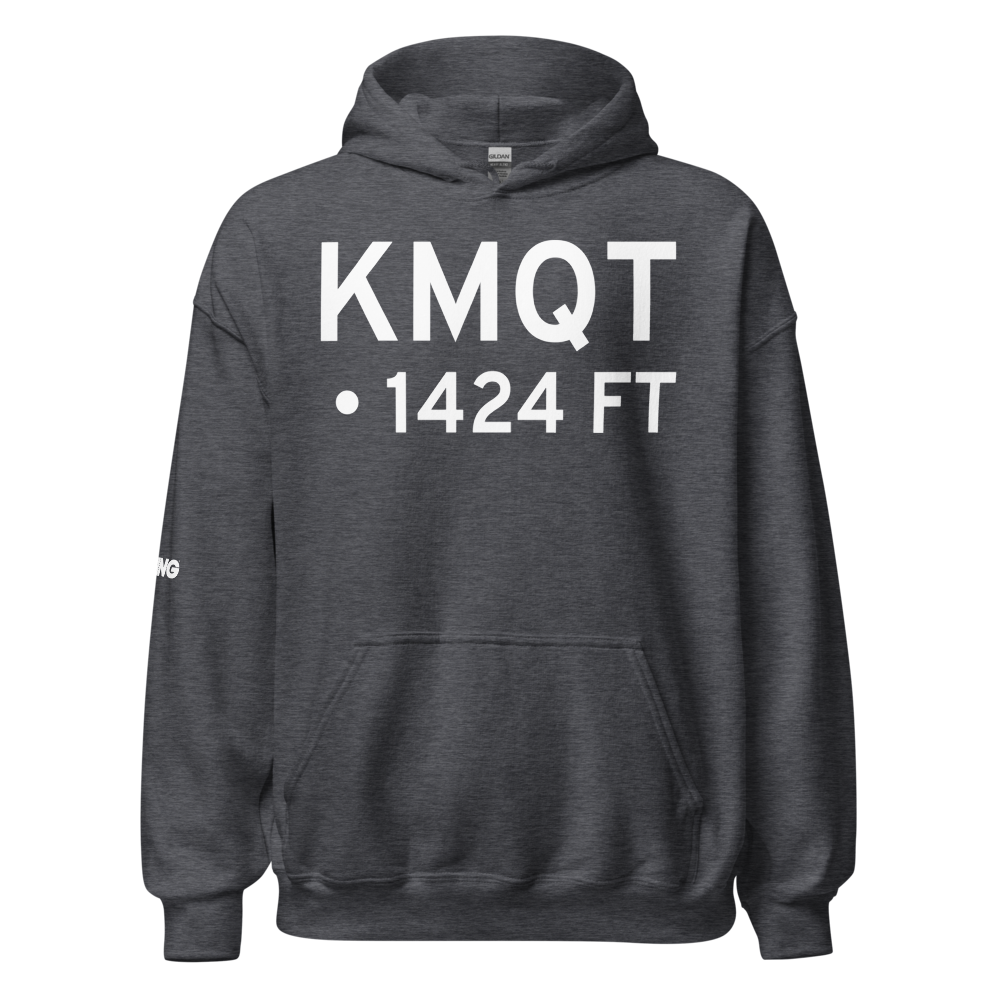 Marquette Airport (KMQT) ICAO Hoodie Sweatshirt 