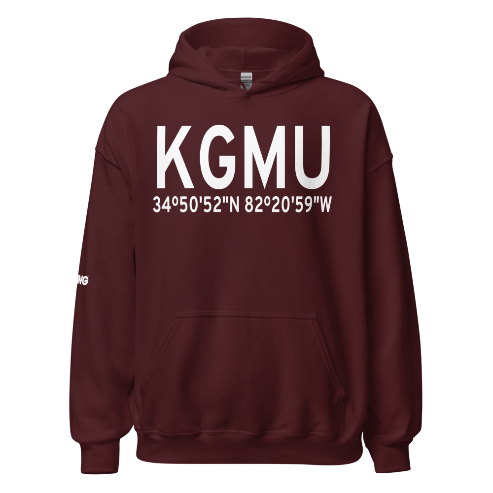 Greenville Downtown Airport (KGMU) ICAO Hoodie Sweatshirt 