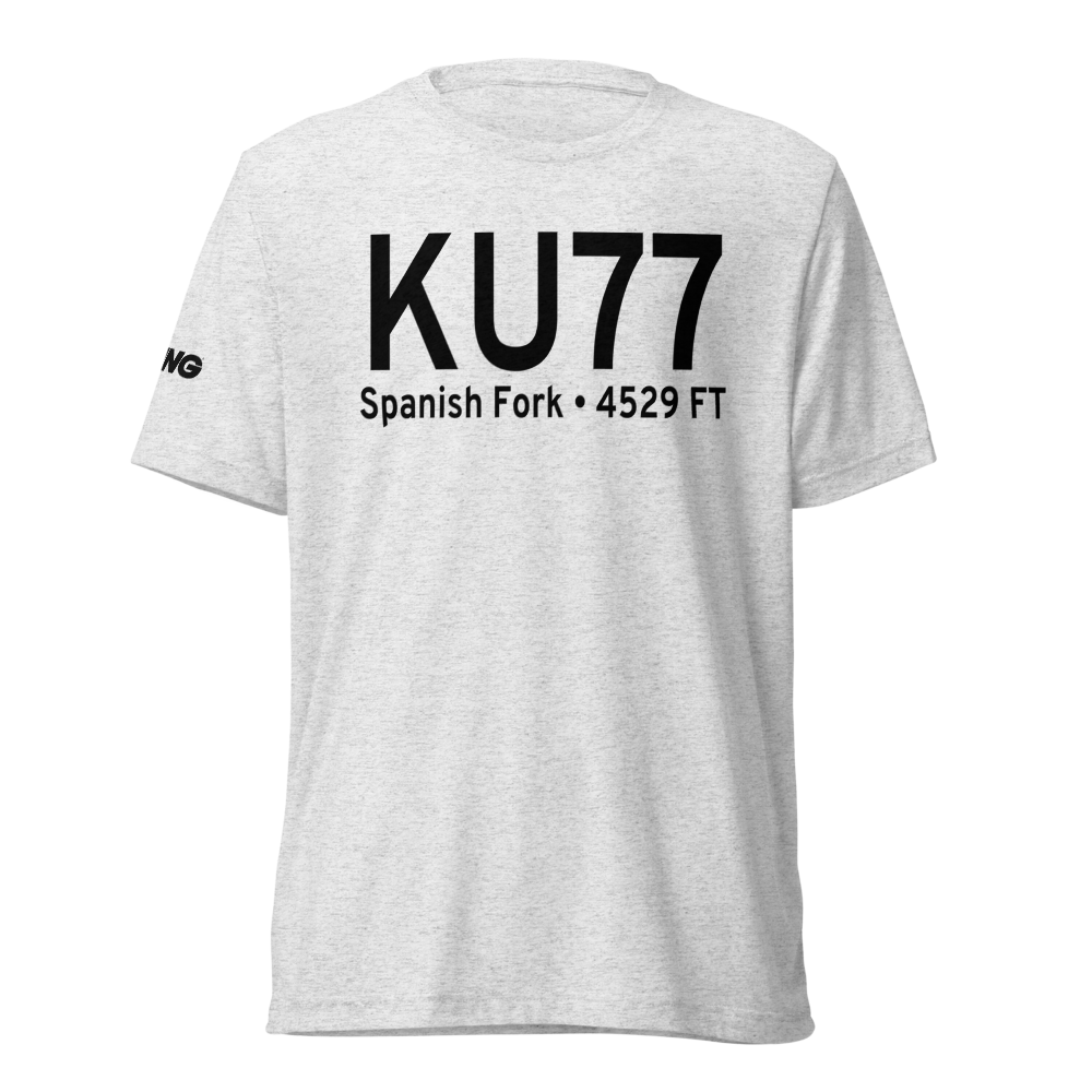Spanish Fork-Springville-Woodhouse Field Airport (KU77) ICAO Tri-blend T-Shirt 