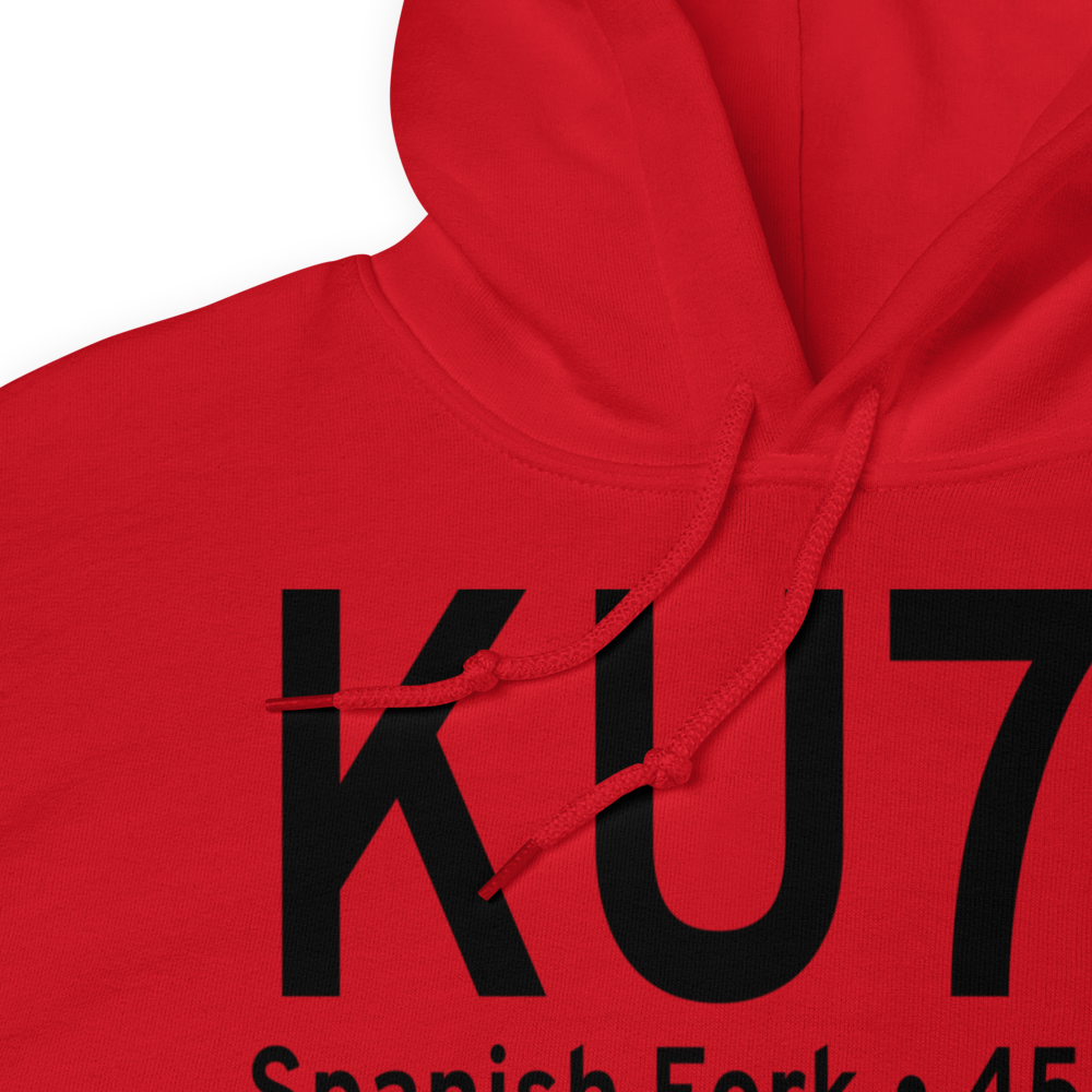 Spanish Fork-Springville-Woodhouse Field Airport (KU77) ICAO Hoodie Sweatshirt 