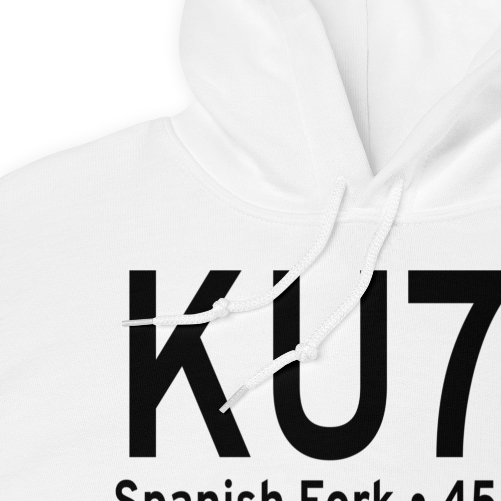 Spanish Fork-Springville-Woodhouse Field Airport (KU77) ICAO Hoodie Sweatshirt 