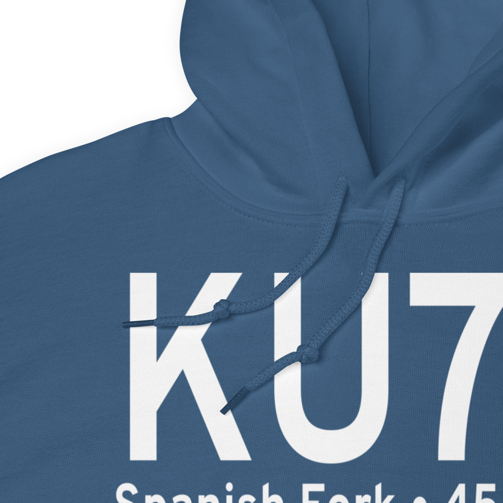Spanish Fork-Springville-Woodhouse Field Airport (KU77) ICAO Hoodie Sweatshirt 