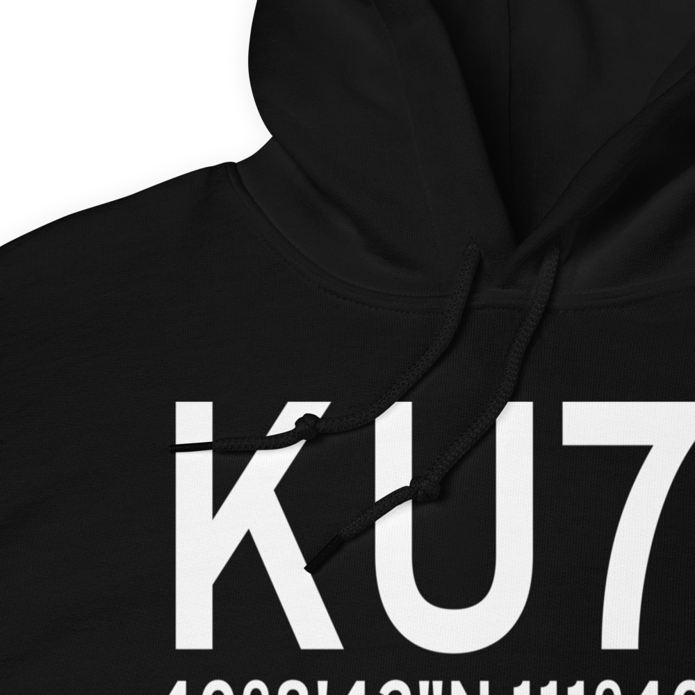 Spanish Fork-Springville-Woodhouse Field Airport (KU77) ICAO Hoodie Sweatshirt 