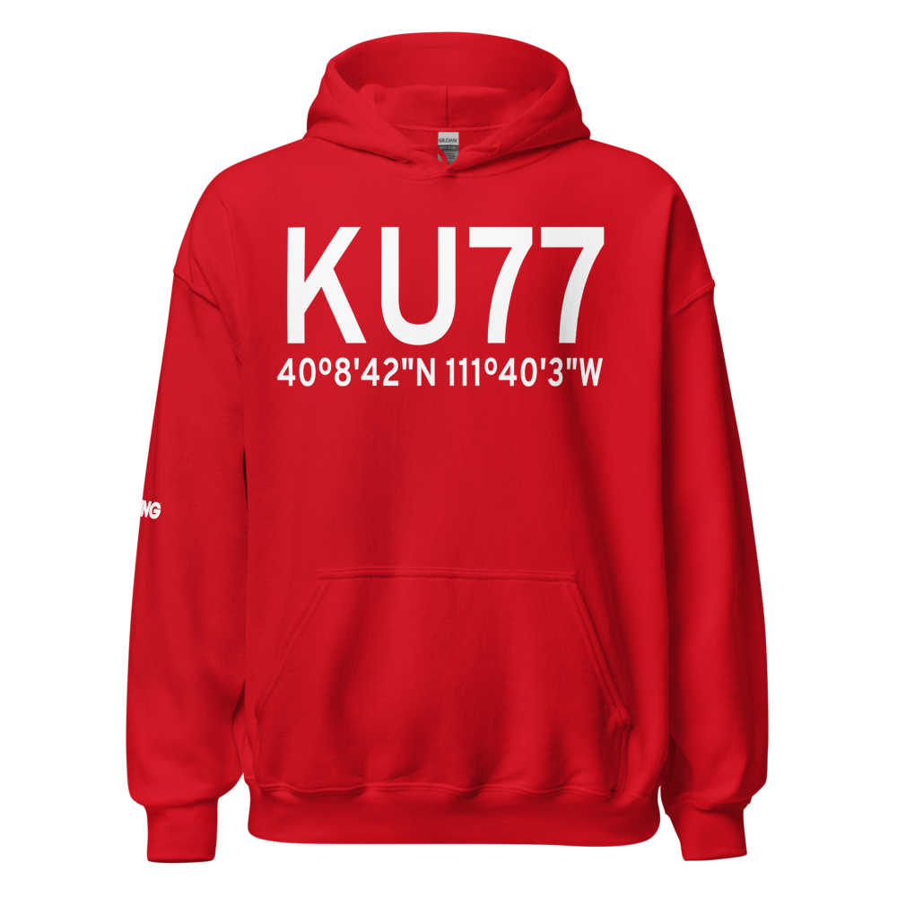 Spanish Fork-Springville-Woodhouse Field Airport (KU77) ICAO Hoodie Sweatshirt 
