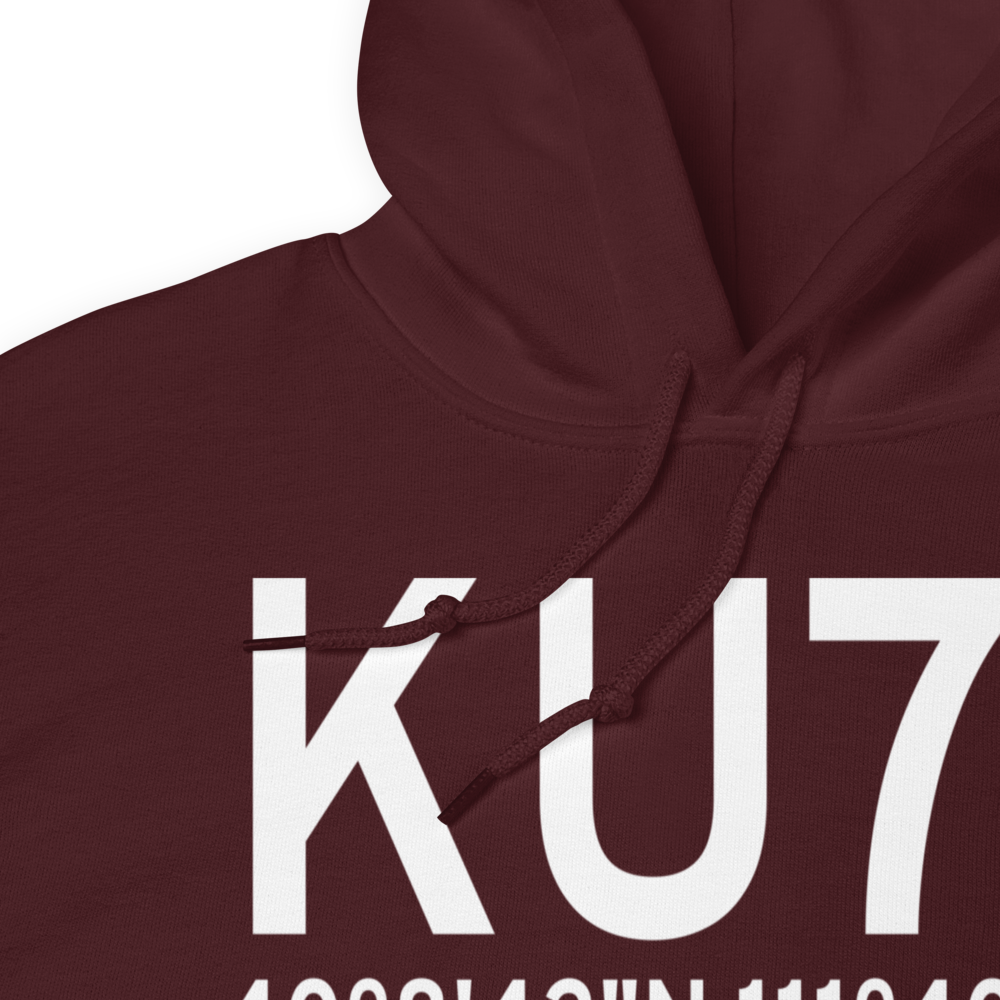Spanish Fork-Springville-Woodhouse Field Airport (KU77) ICAO Hoodie Sweatshirt 