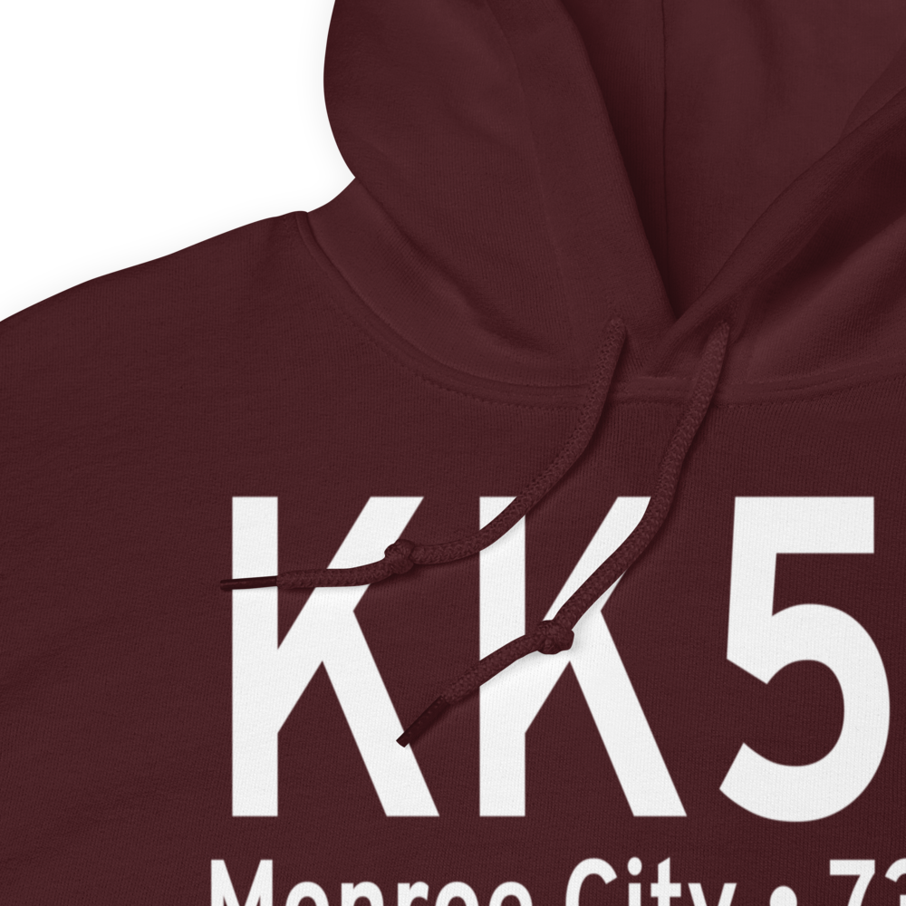 Cpt Ben Smith Airfield - Monroe City Airport (KK52) ICAO Hoodie Sweatshirt 