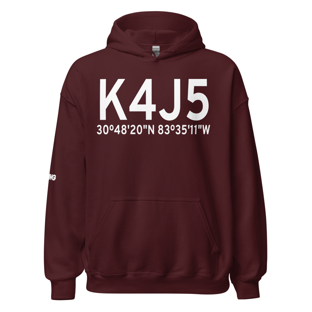 Quitman Brooks County Airport (K4J5) ICAO Hoodie Sweatshirt 