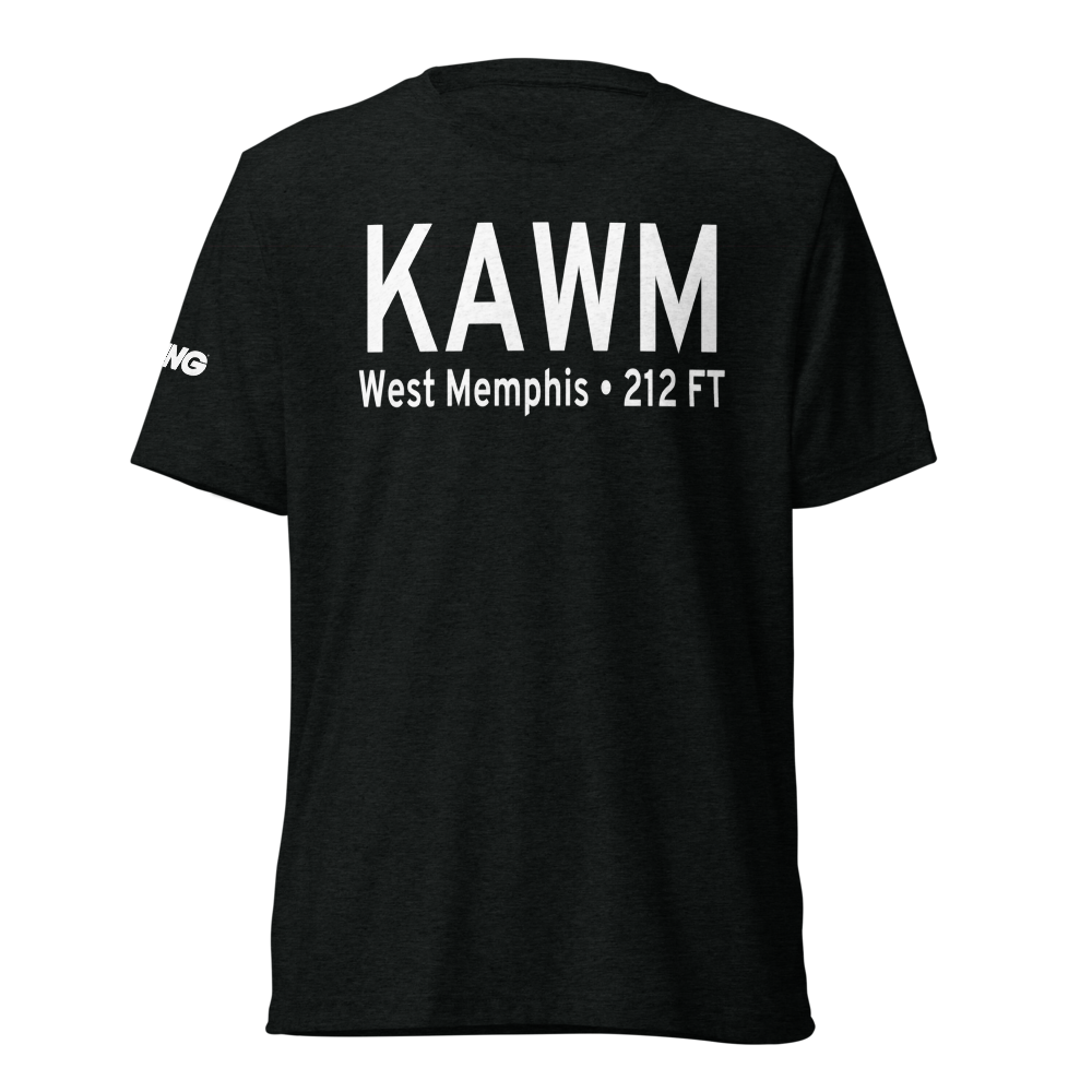 West Memphis Municipal Airport (KAWM) ICAO Tri-blend T-Shirt 