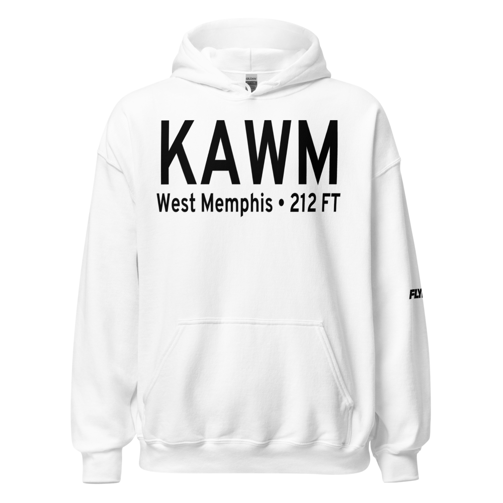 West Memphis Municipal Airport (KAWM) ICAO Hoodie Sweatshirt 