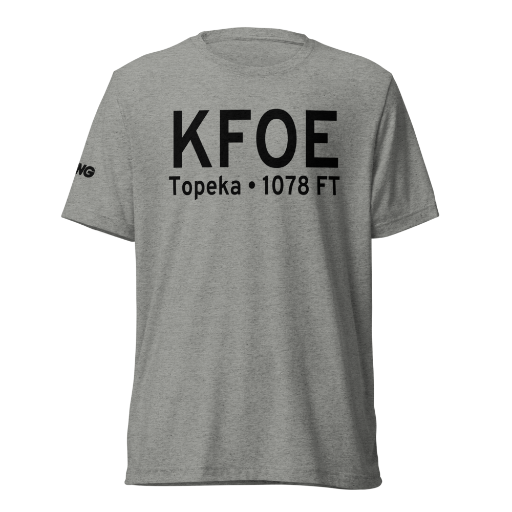 Topeka Regional Airport - Forbes Field (KFOE) ICAO Tri-blend T-Shirt 
