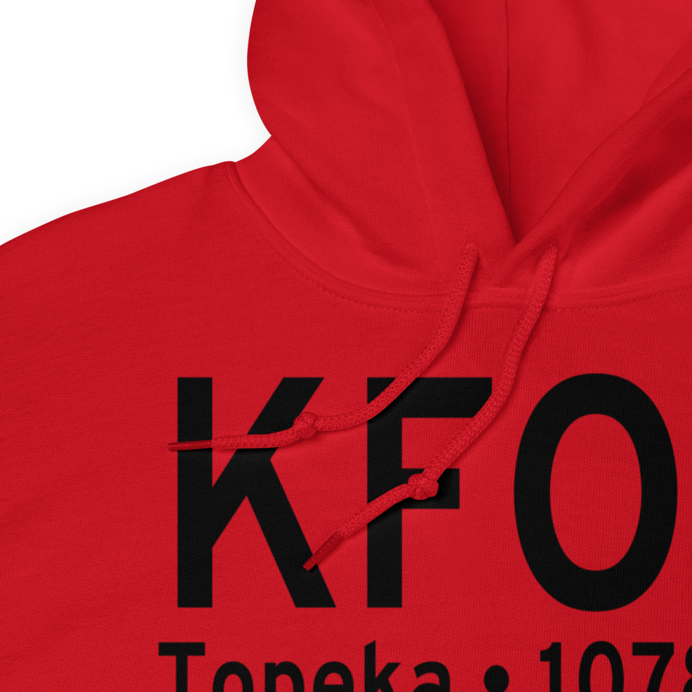 Topeka Regional Airport - Forbes Field (KFOE) ICAO Hoodie Sweatshirt 