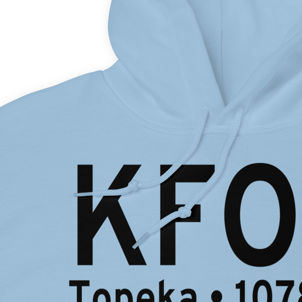 Topeka Regional Airport - Forbes Field (KFOE) ICAO Hoodie Sweatshirt 