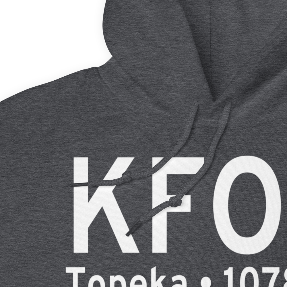 Topeka Regional Airport - Forbes Field (KFOE) ICAO Hoodie Sweatshirt 
