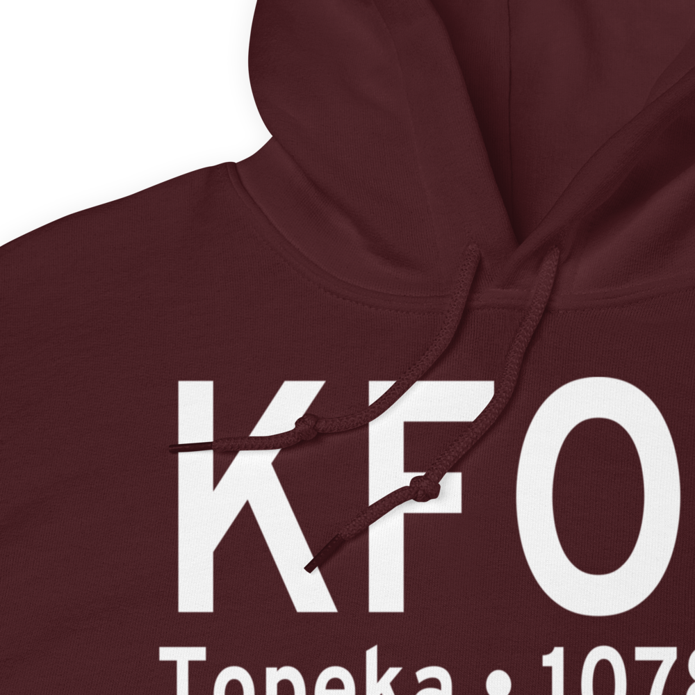 Topeka Regional Airport - Forbes Field (KFOE) ICAO Hoodie Sweatshirt 