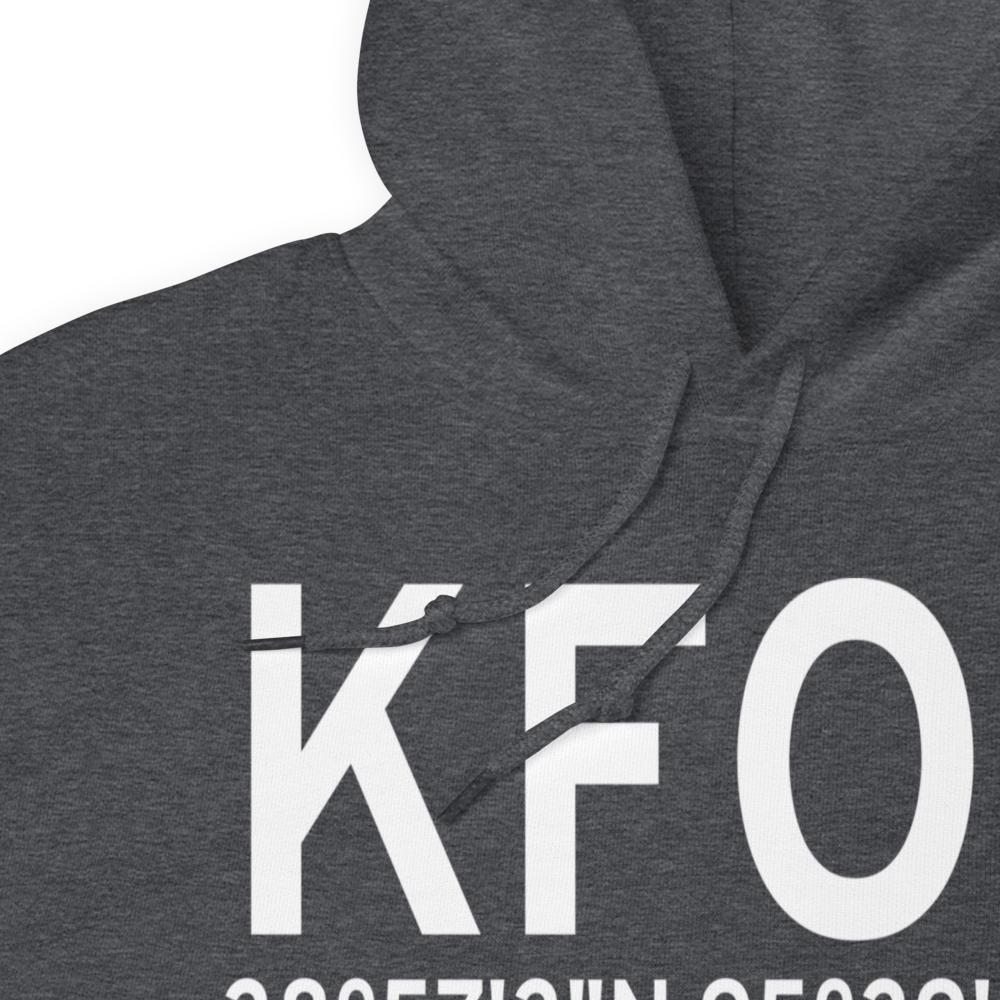 Topeka Regional Airport - Forbes Field (KFOE) ICAO Hoodie Sweatshirt 