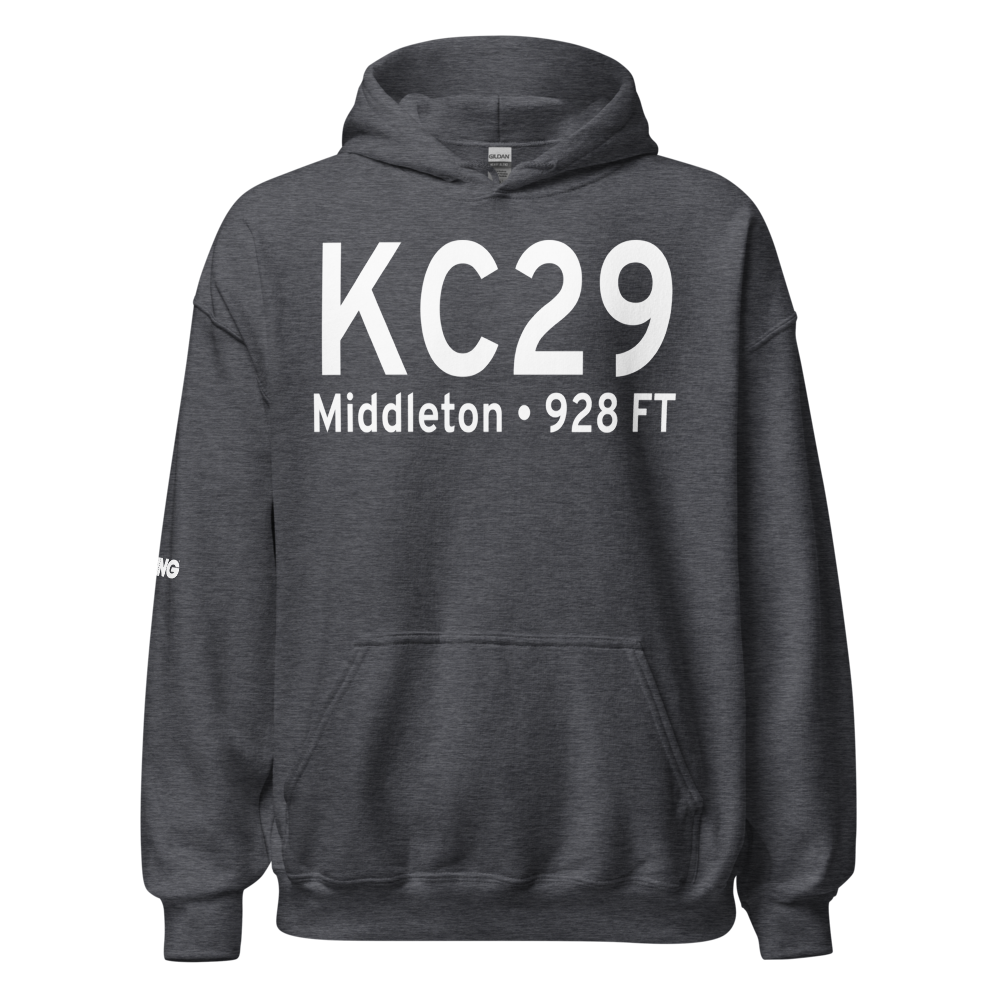 Middleton Municipal Morey Field (KC29) ICAO Hoodie Sweatshirt 