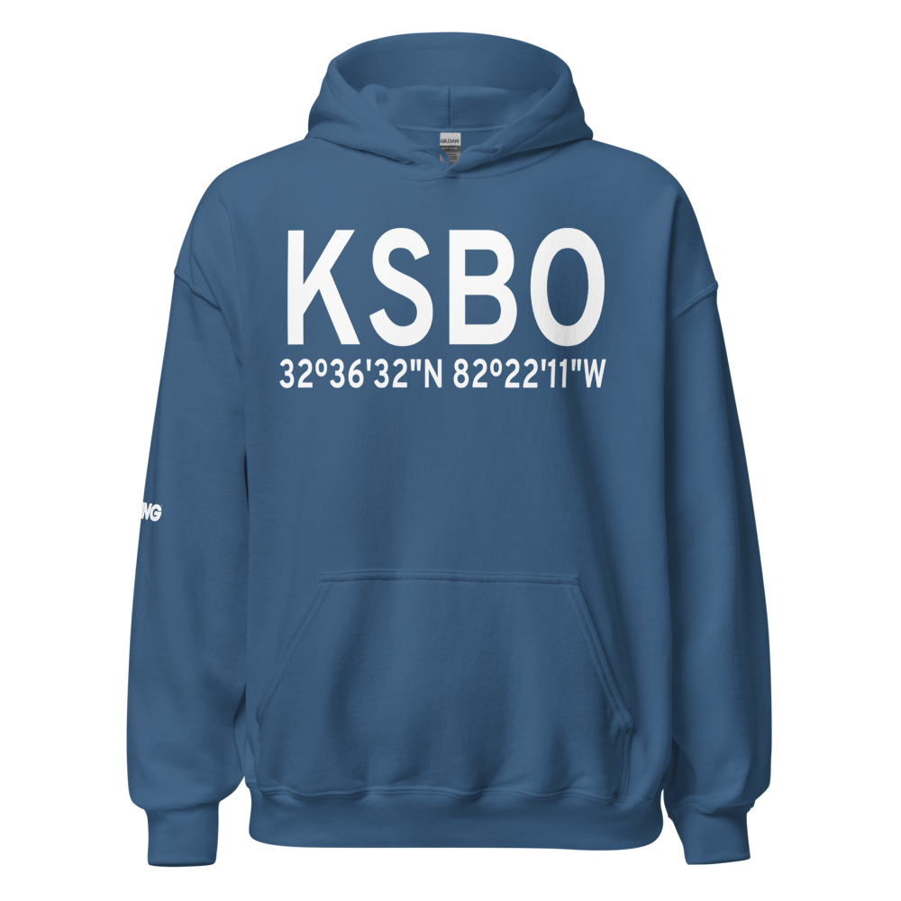 Emanuel County Airport (KSBO) ICAO Hoodie Sweatshirt 