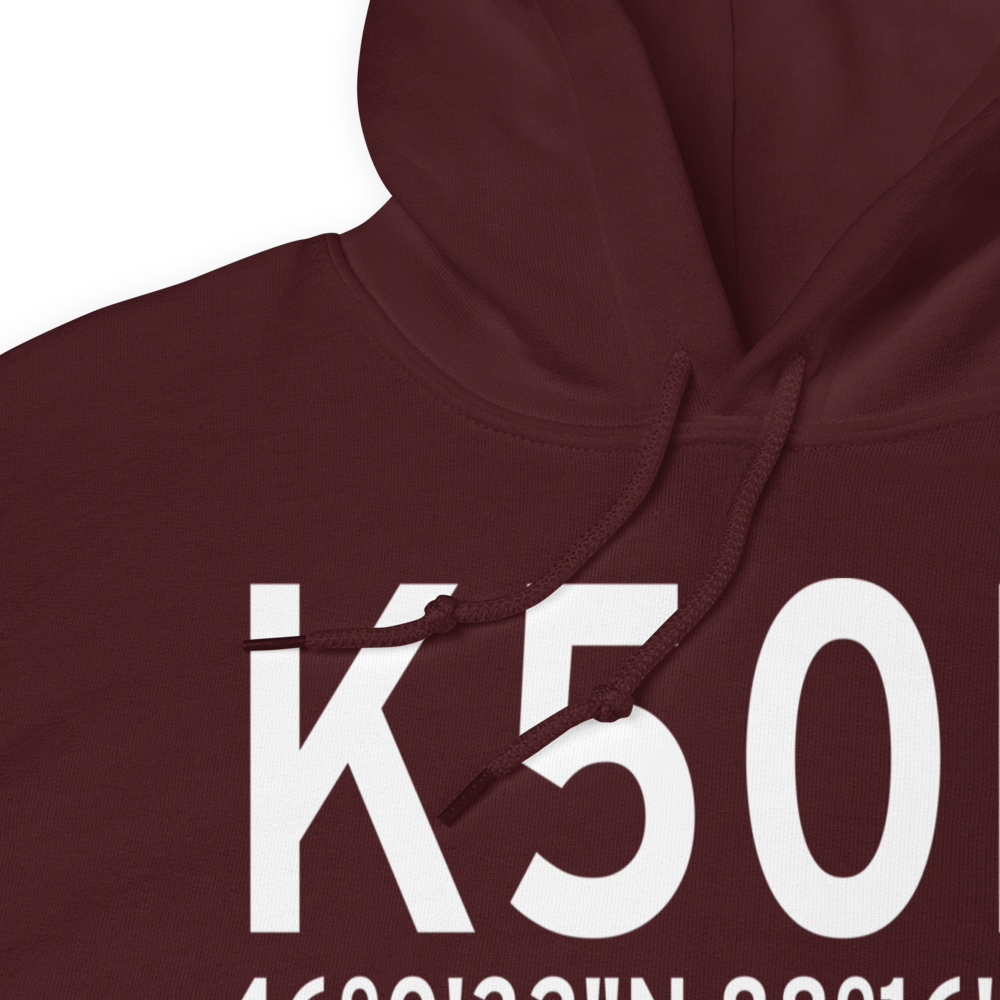 Iron County Airport (K50D) ICAO Hoodie Sweatshirt 