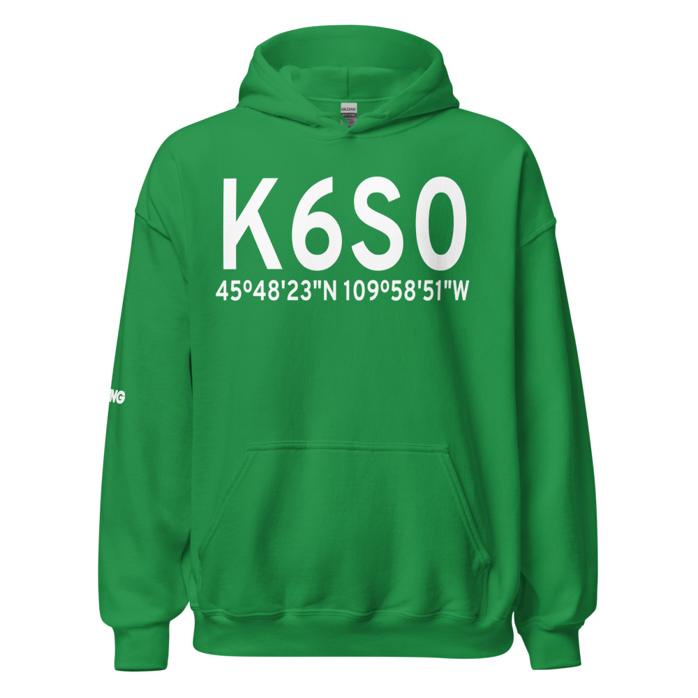 Big Timber Airport (K6S0) ICAO Hoodie Sweatshirt 