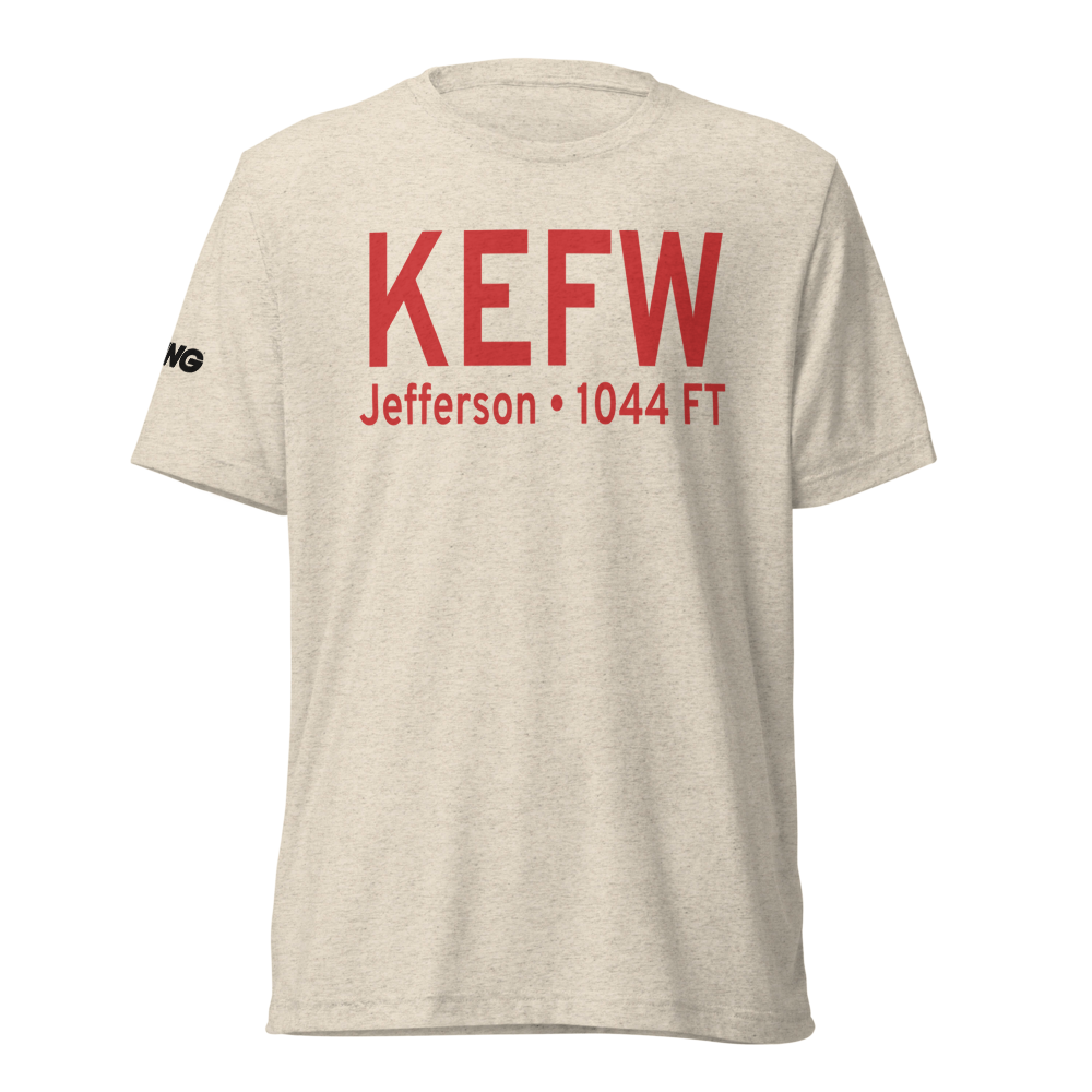 Jefferson Municipal Airport (KEFW) ICAO Tri-blend T-Shirt 