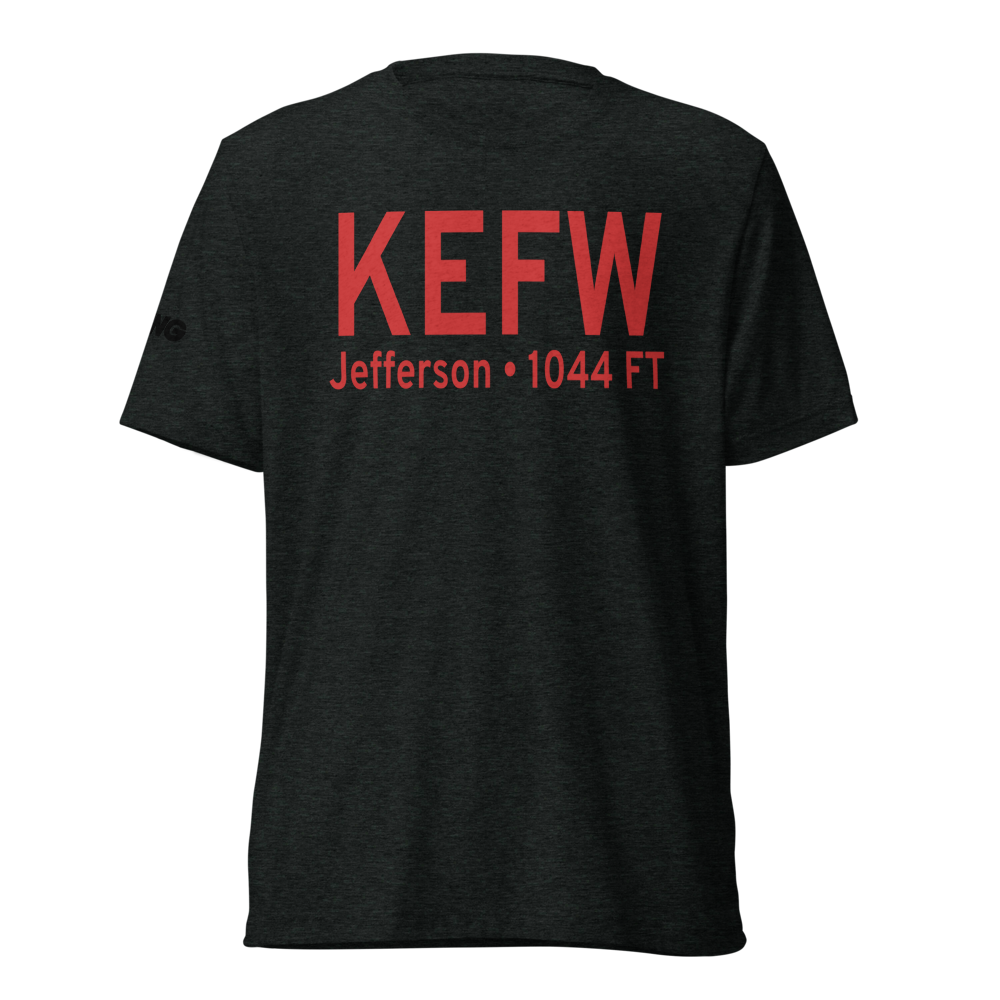Jefferson Municipal Airport (KEFW) ICAO Tri-blend T-Shirt 